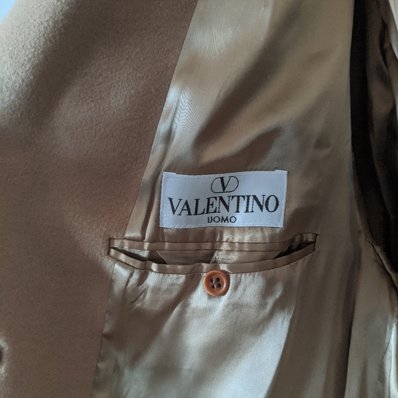 Men's Valentino caramel 100 % cashmere coat - Picture 5 of 10